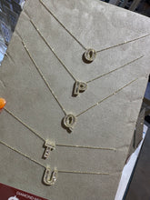Load image into Gallery viewer, Baguette Initial Necklace
