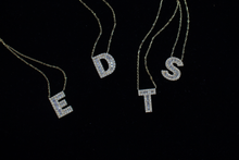 Load image into Gallery viewer, Baguette Initial Necklace