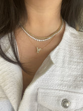 Load image into Gallery viewer, Baguette Initial Necklace