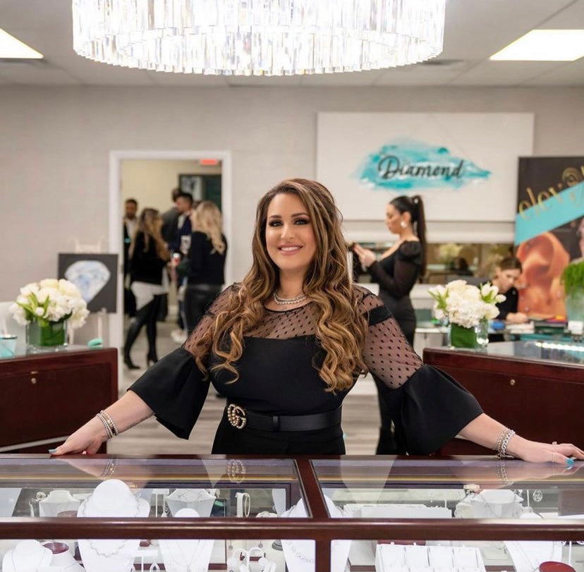 Karina Khalife Mass is Detroit Diamond Girl. She's the owner of The Diamond Club in Bloomfield Hills, Michigan and co-founder of Elevate Your Ears. Karina carries a large selection of jewelry.