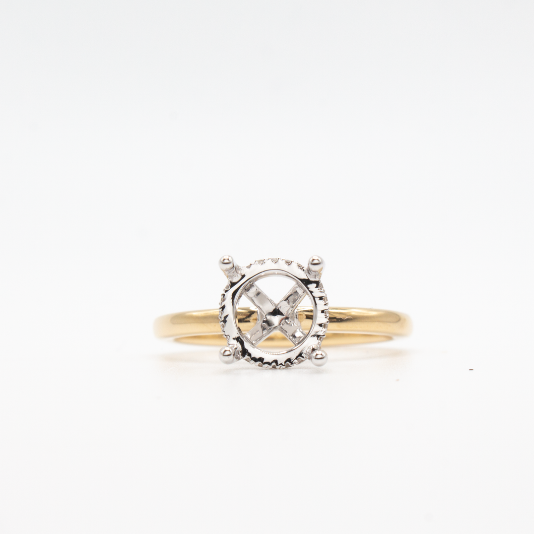 Two Tone Engagement Ring Setting