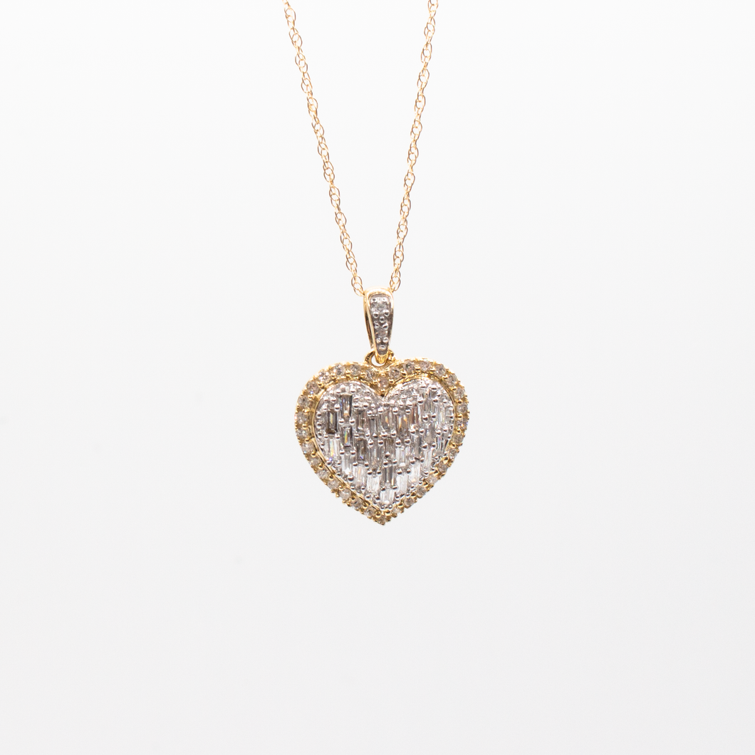 Mosaic Diamond Heart Pendant