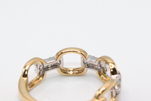 Load image into Gallery viewer, Chain Link Ring with Diamonds
