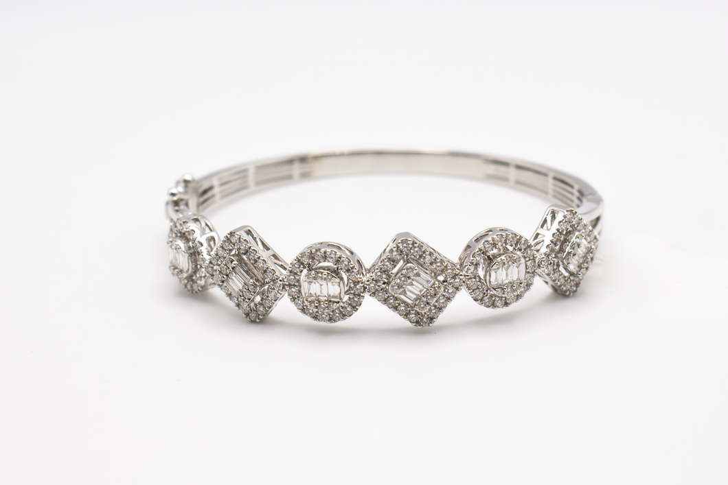 Multi-shape Diamond Bangle