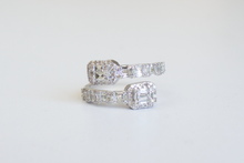Load image into Gallery viewer, Diamond Baguette Wrap Ring on a white background.
