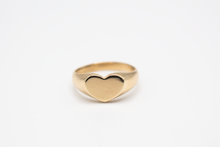 Load image into Gallery viewer, Gold Heart Signet Pinky Ring
