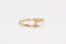 Load image into Gallery viewer, Nail Ring in 14K Gold with Diamonds
