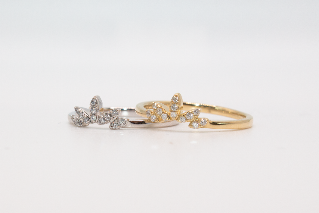 Crown Jacket Ring with Diamonds
